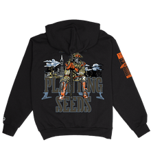 Load image into Gallery viewer, POWERZZZUP PLANTING SEEDS HOODIE - BLACK