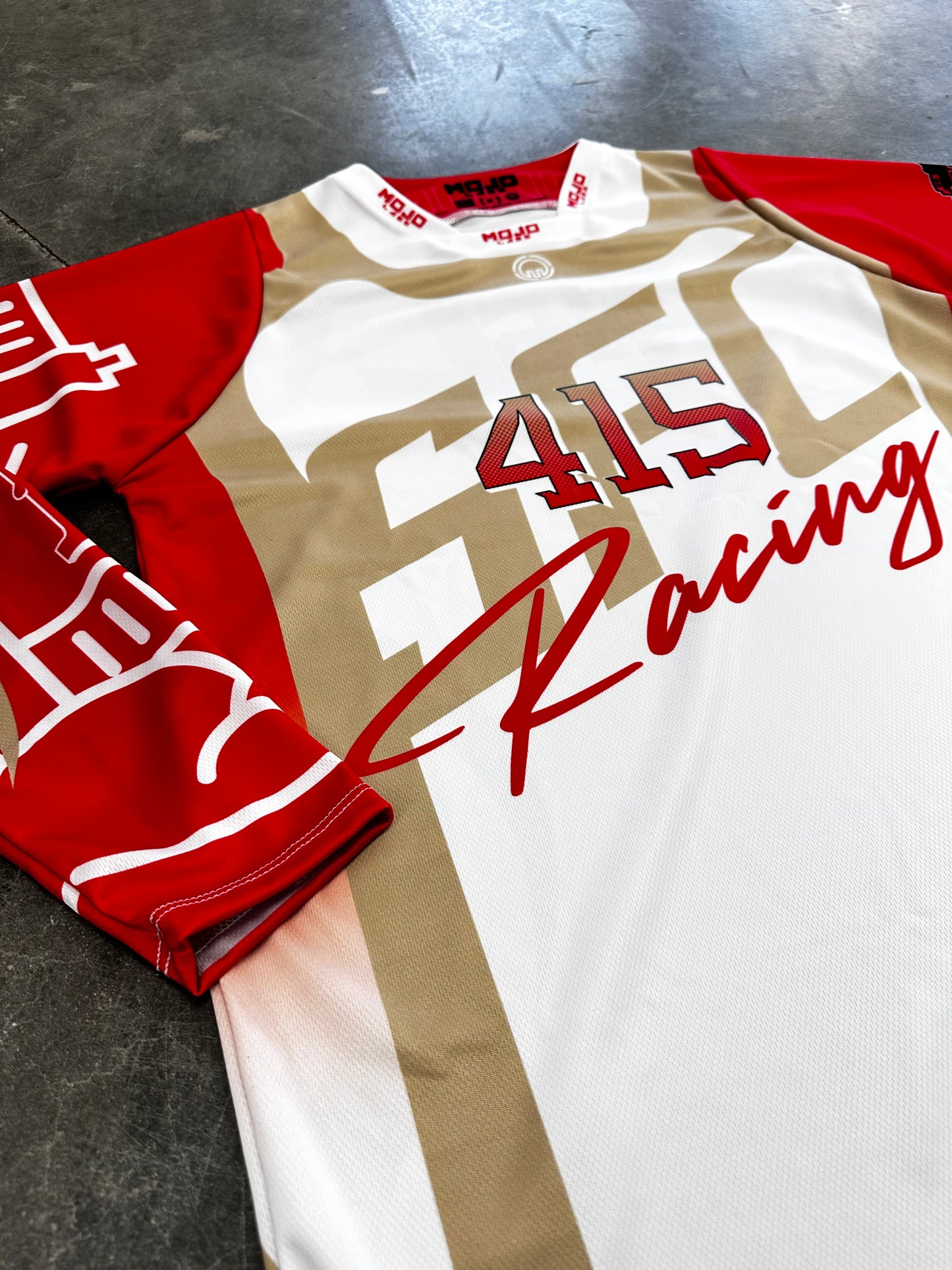SFC 415 RACING MOTOCROSS JERSEY - RED & GOLD