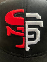 Load image into Gallery viewer, SNAPBACK - SF//SF BLACK WITH RED &amp; WHITE
