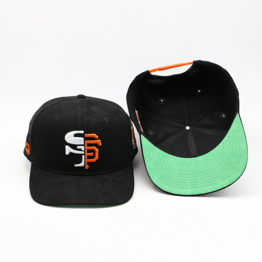 SNAPBACK - SF//SF BLACK WITH WHITE & ORANGE