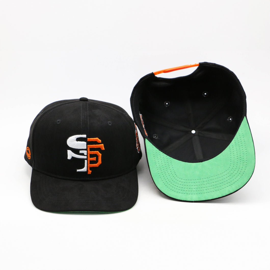 SNAPBACK - SF//SF BLACK WITH WHITE & ORANGE