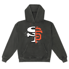 Load image into Gallery viewer, SF/sf SPLATTER - Hoodie - Vintage Black
